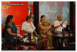 Charu NIvedita at the Outlook Speak Out Debate 2010, Chennai