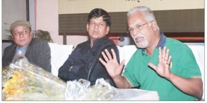 Uday Prakash, Soumya Ranjan Patnaik and Charu Nivedita at Katha 26th Anniversary